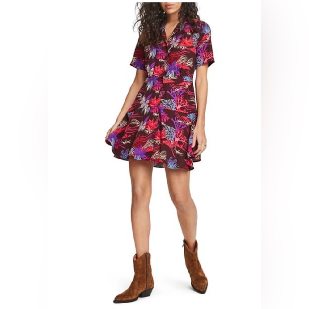 Scotch & Soda Dress Reef Print Summer Shirt Dress Size M
